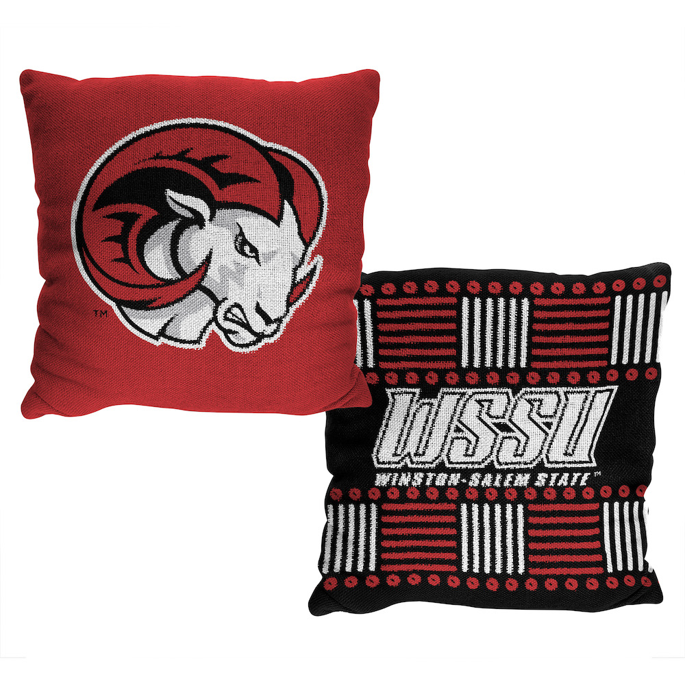 Winston-Salem State Rams HOMAGE Double Sided INVERT Woven Pillow