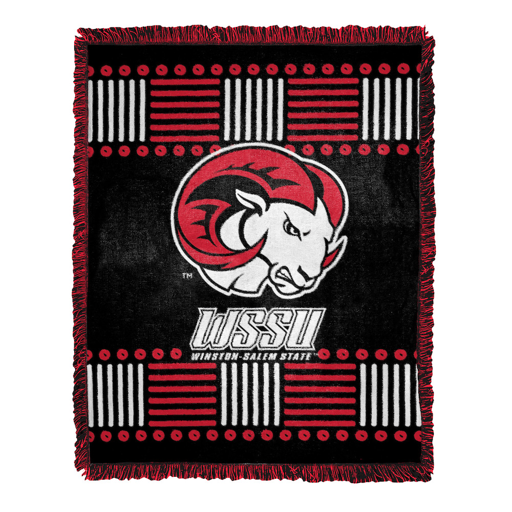 Winston-Salem State Rams HOMAGE Jacquard Throw Blanket 48 x 60