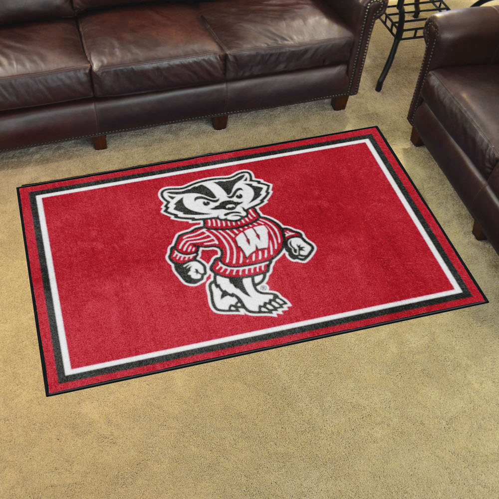 Wisconsin Badgers 4x6 Area Rug - 2nd Logo