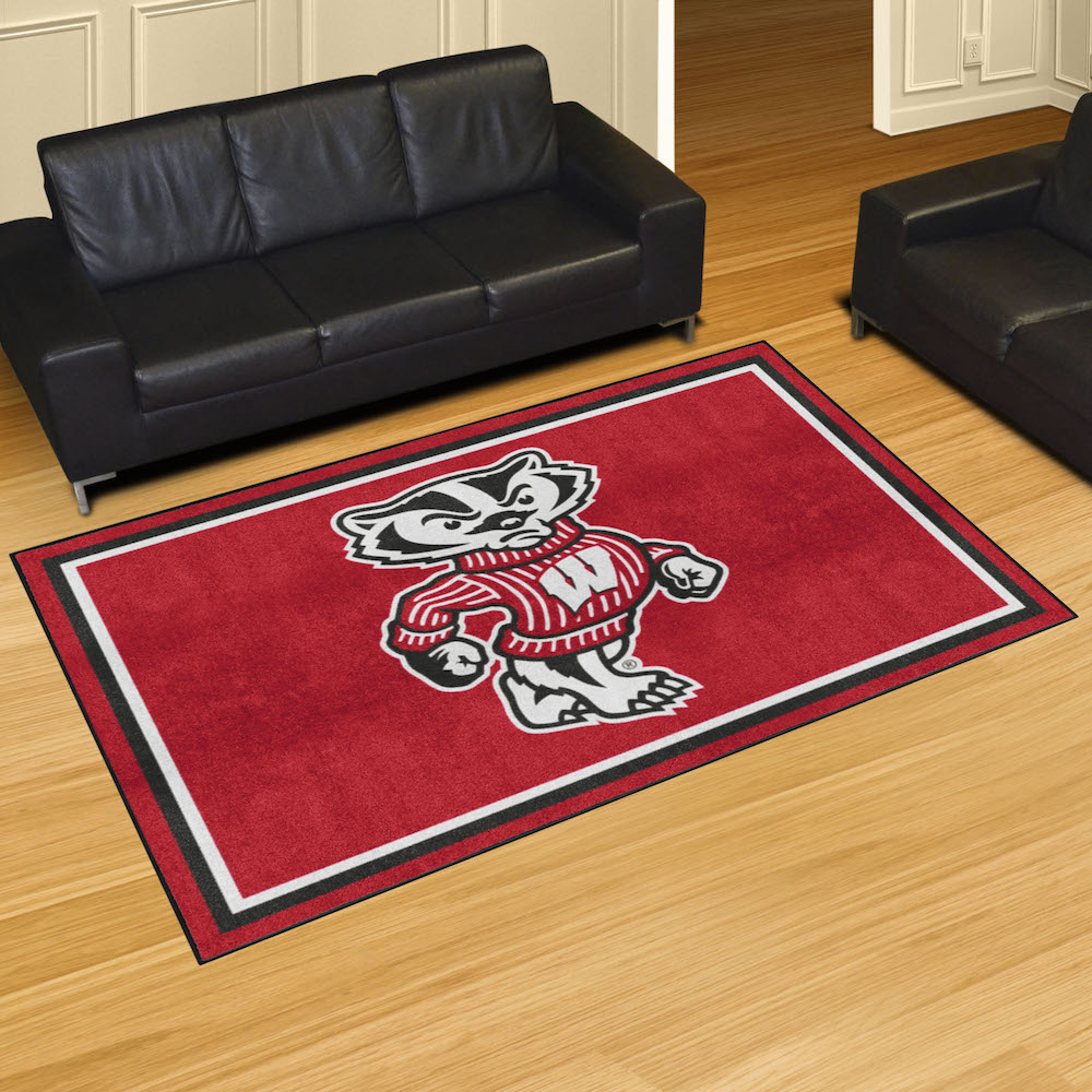 Wisconsin Badgers 5x8 Area Rug - 2nd Logo