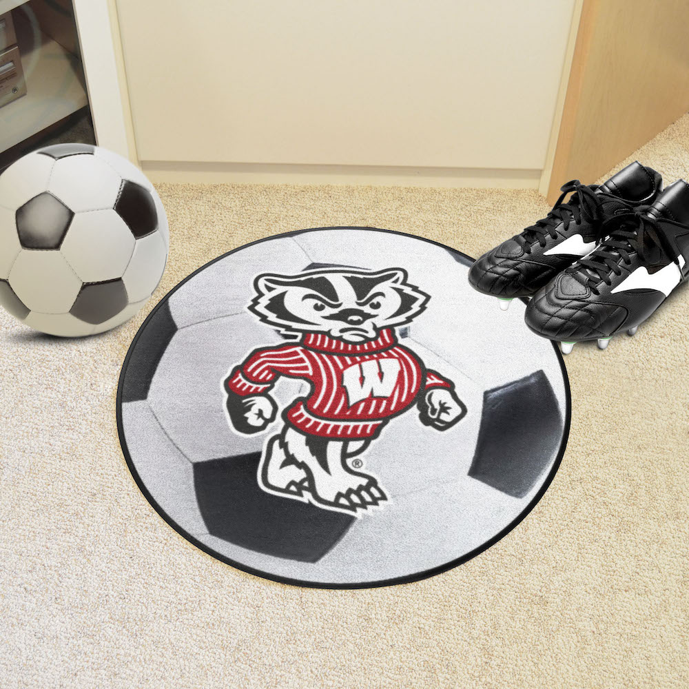 Wisconsin Badgers SOCCER BALL Mat - 2nd Logo