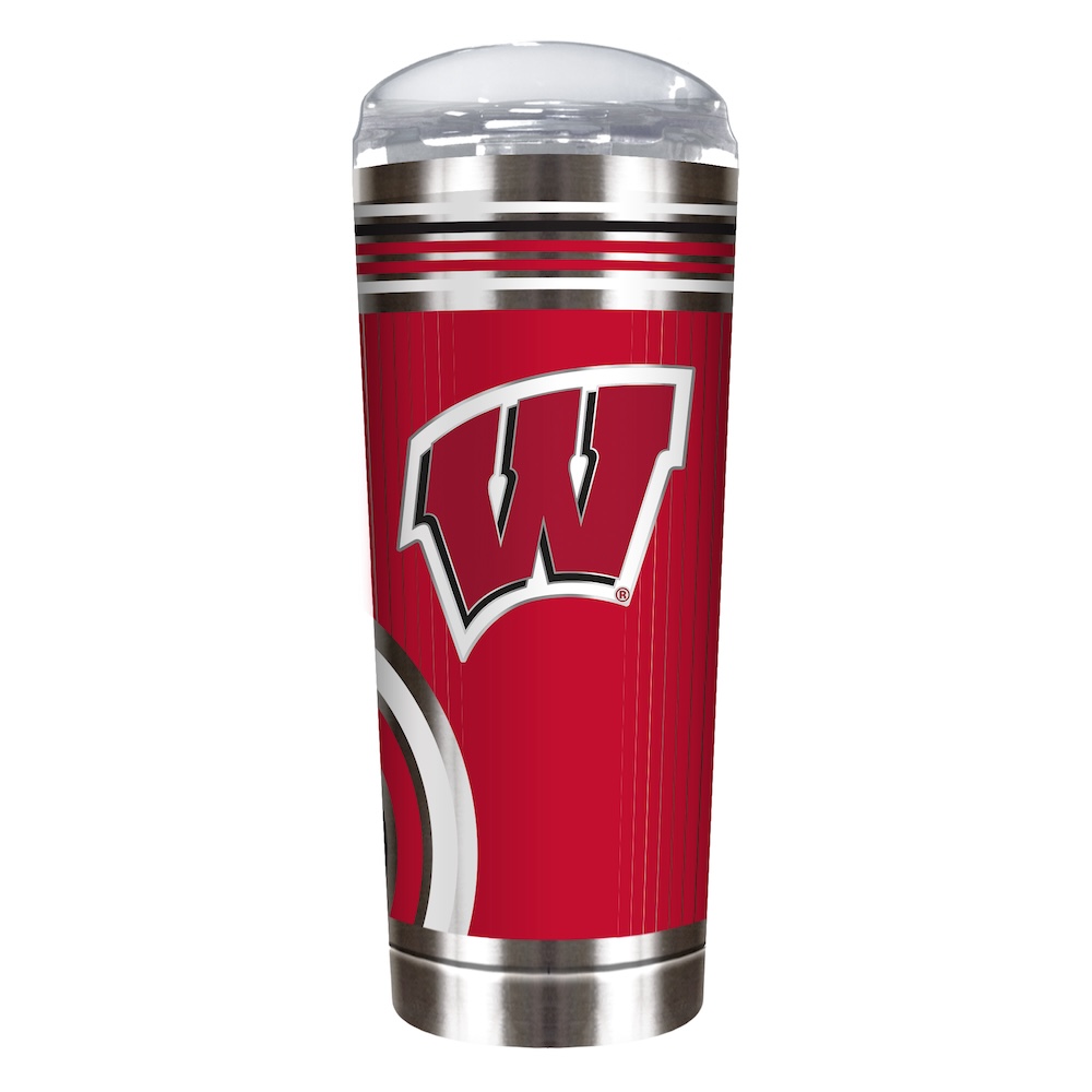 Wisconsin Badgers COOL VIBES 18 oz Roadie Travel Tumbler