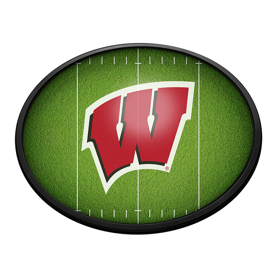 Wisconsin Badgers ON THE 50 Slimline LED Wall Sign ~ OVAL