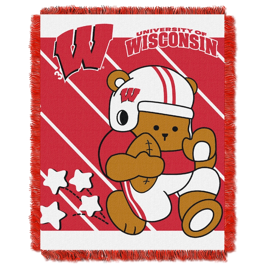 Wisconsin Badgers Woven Baby Blanket 36 x 48