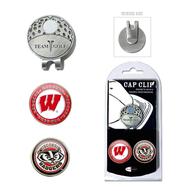 Wisconsin Badgers Hat Clip With 2 Ball Markers