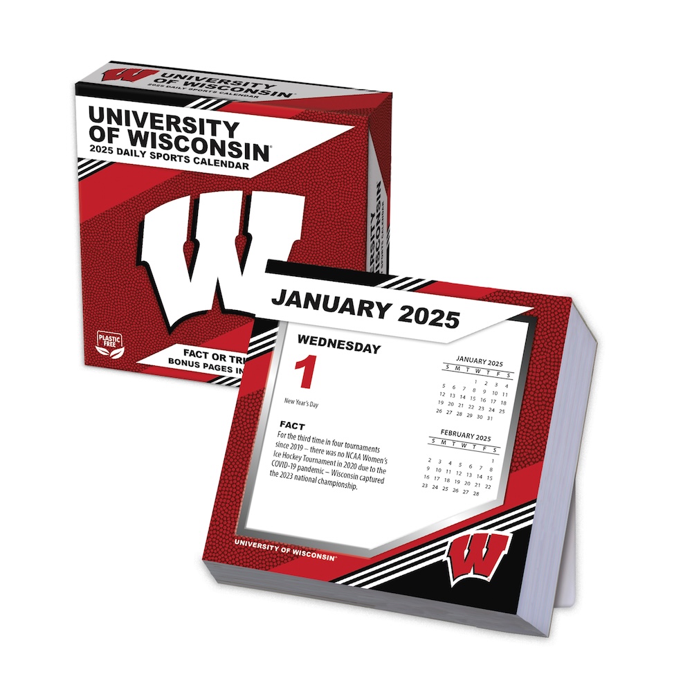 Wisconsin Badgers 2025 NCAA Page-A-Day Box Calendar