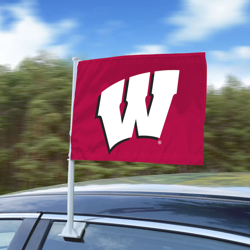 Wisconsin Badgers Car Flag