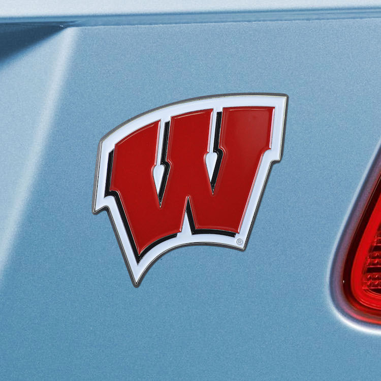 Wisconsin Badgers Color Metal Auto Emblem