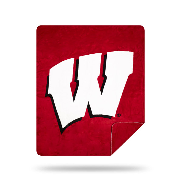 Wisconsin Badgers DENALI Silver Knit Throw