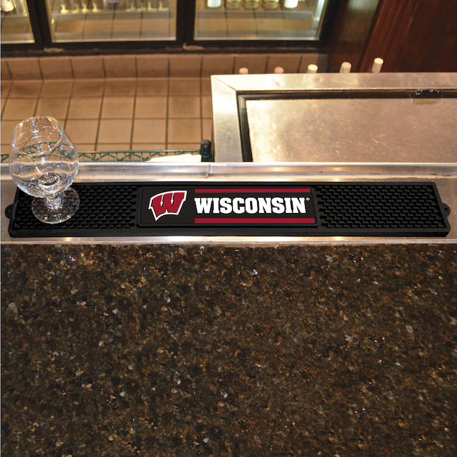 Wisconsin Badgers Bar Drink Mat