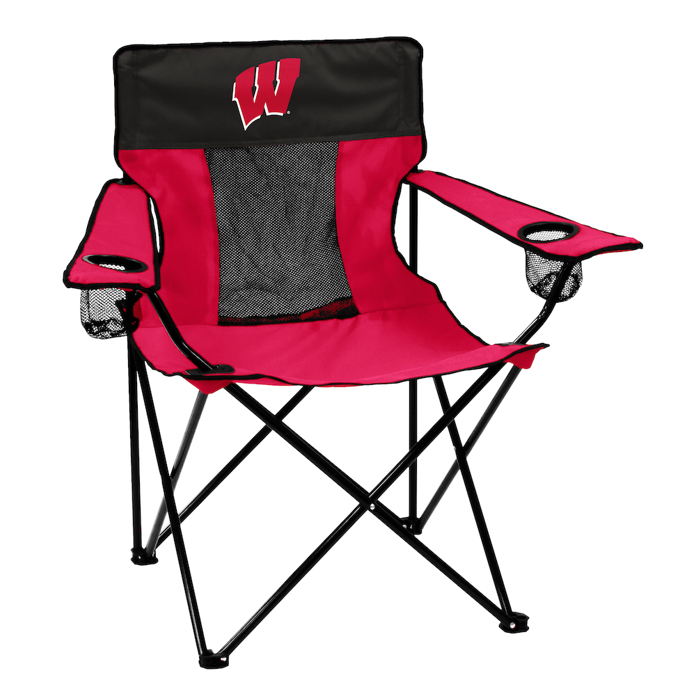 Wisconsin Badgers ELITE logo folding camp style chair