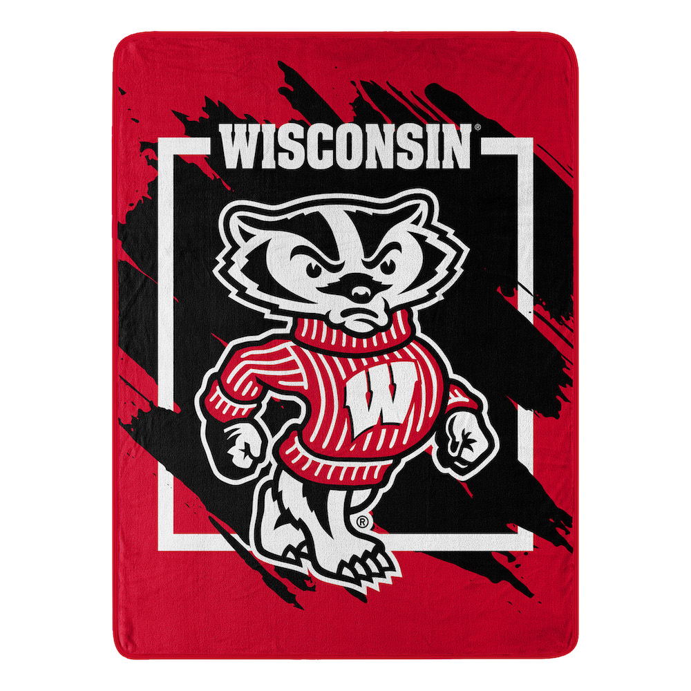 Wisconsin Badgers Micro Raschel 50 x 60 Team Blanket