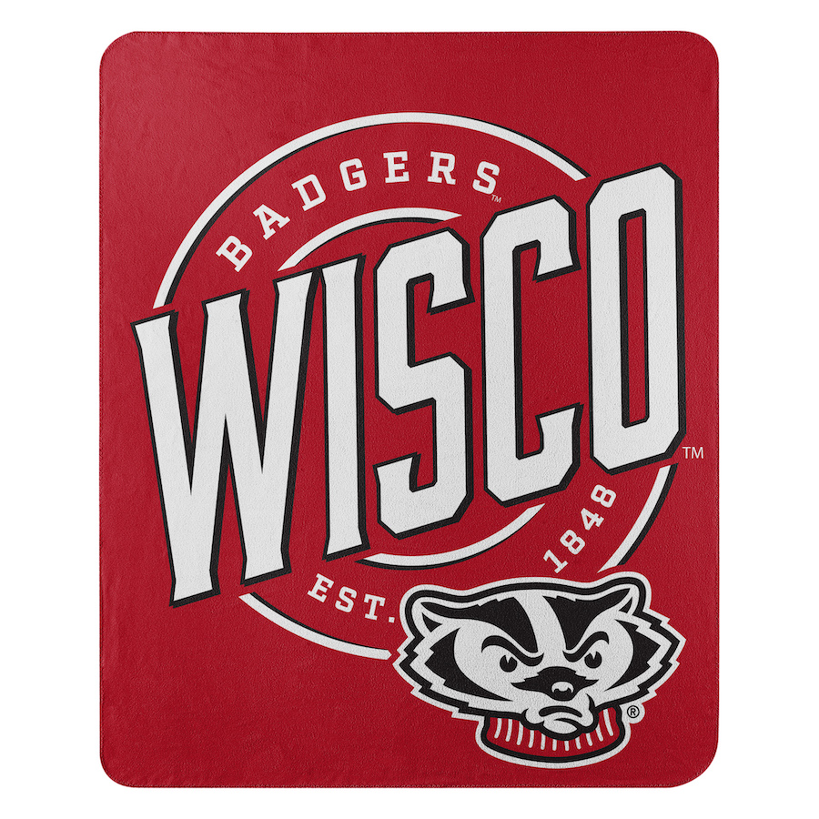 Wisconsin Badgers Fleece Throw Blanket 50 x 60