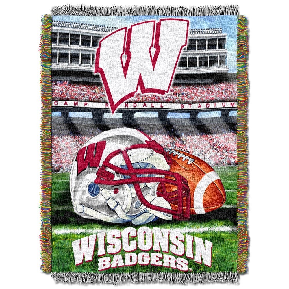 Wisconsin Badgers Home Field Advantage Series Tapestry Blanket 48 x 60