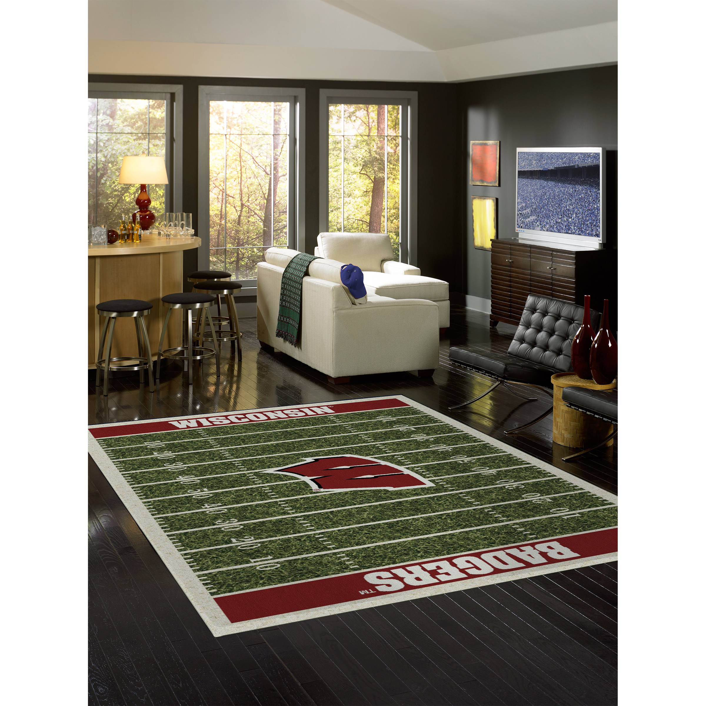 Wisconsin Badgers 6 X 8 HOMEFIELD Rug