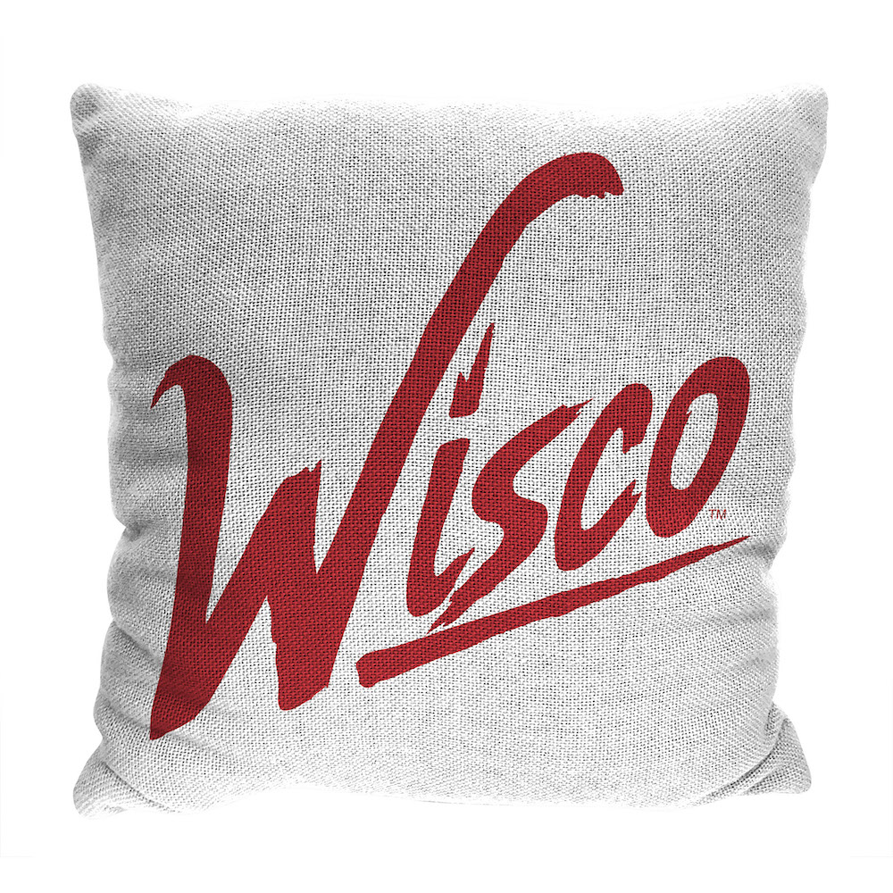 Wisconsin Badgers Double Sided INVERT Woven Pillow