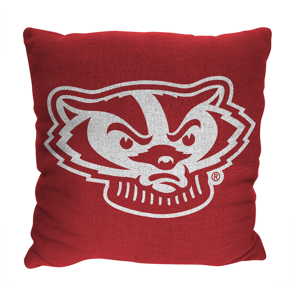 Wisconsin Badgers Double Sided INVERT Woven Pillow