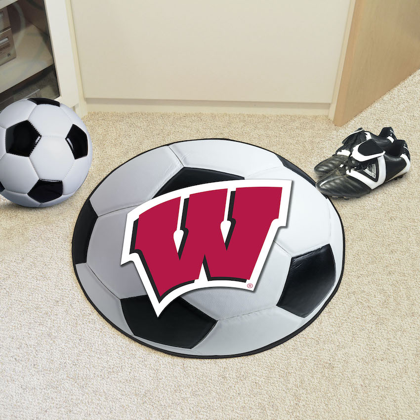 Wisconsin Badgers LOGO SOCCER BALL Mat