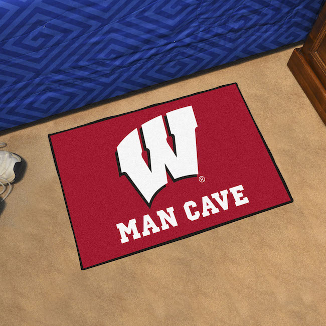 Wisconsin Badgers MAN CAVE 20 x 30 STARTER Floor Mat