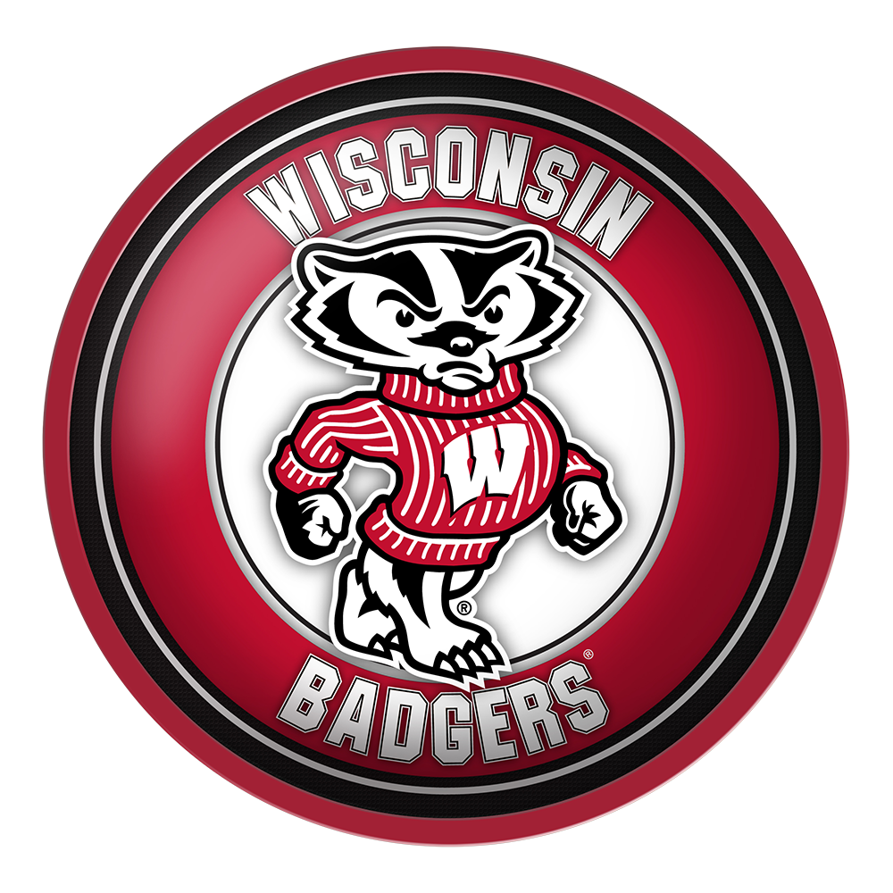 Wisconsin Badgers MASCOT Modern Disc Wall Sign