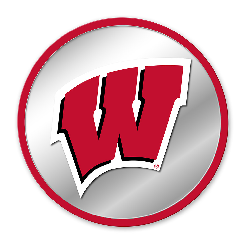 Wisconsin Badgers Modern Disc Mirrored Wall Sign