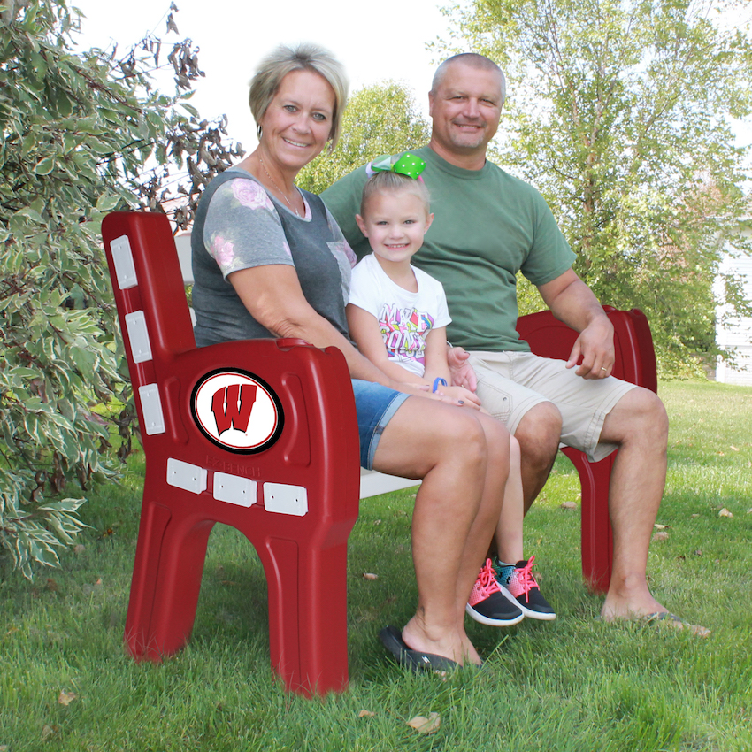 Wisconsin Badgers Park Bench