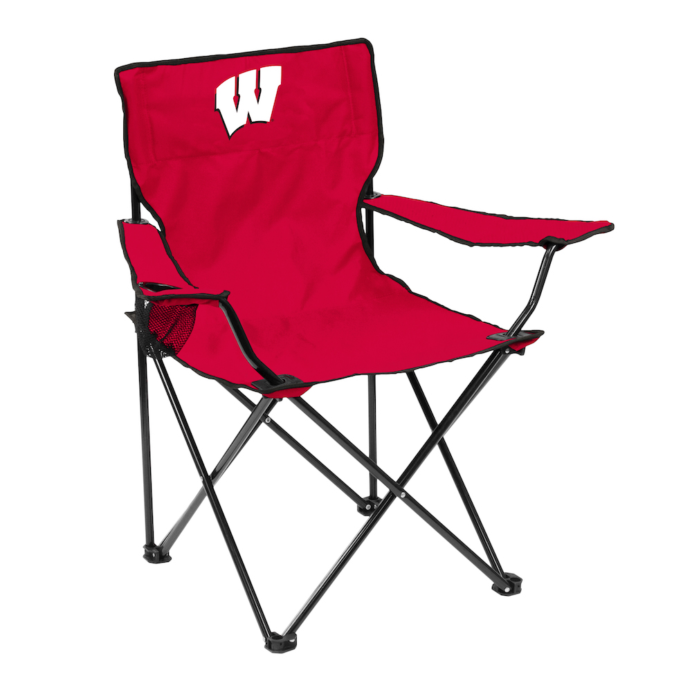 Wisconsin Badgers QUAD style logo folding camp chair