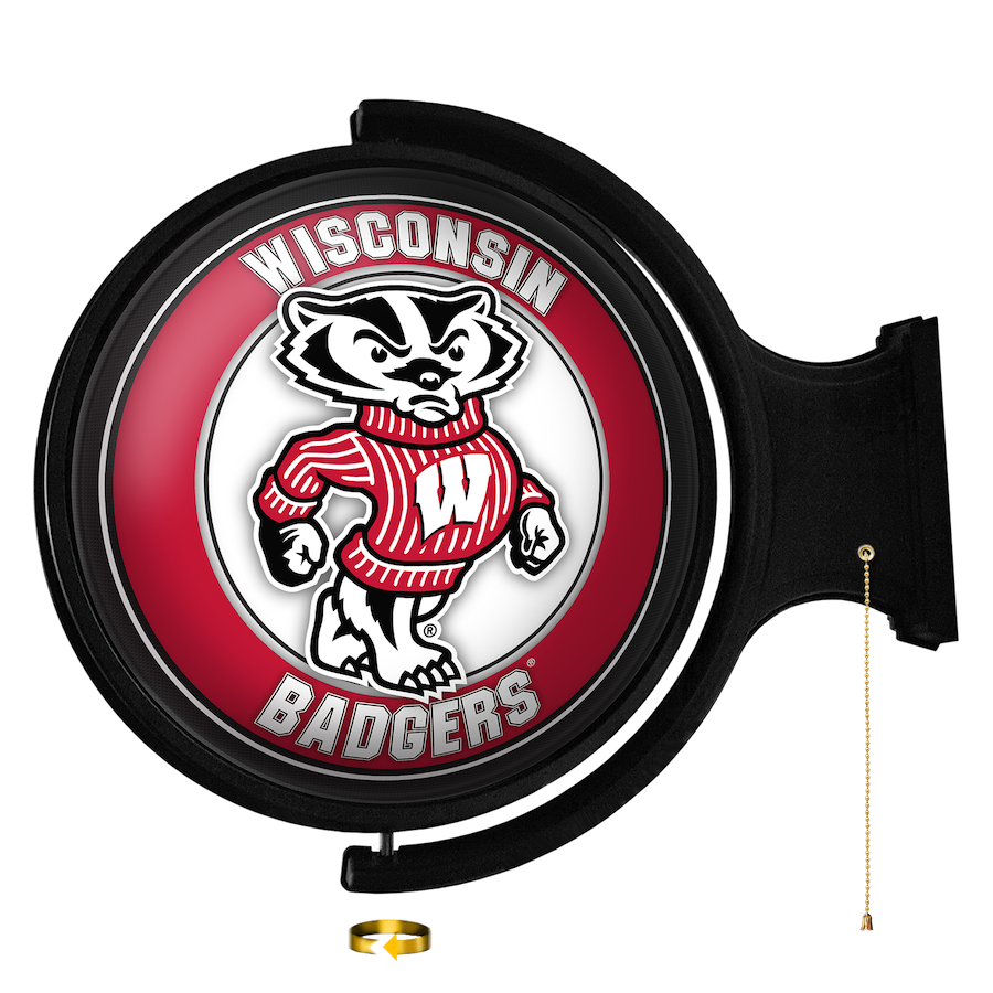 Wisconsin Badgers LED Rotating Wall Sign