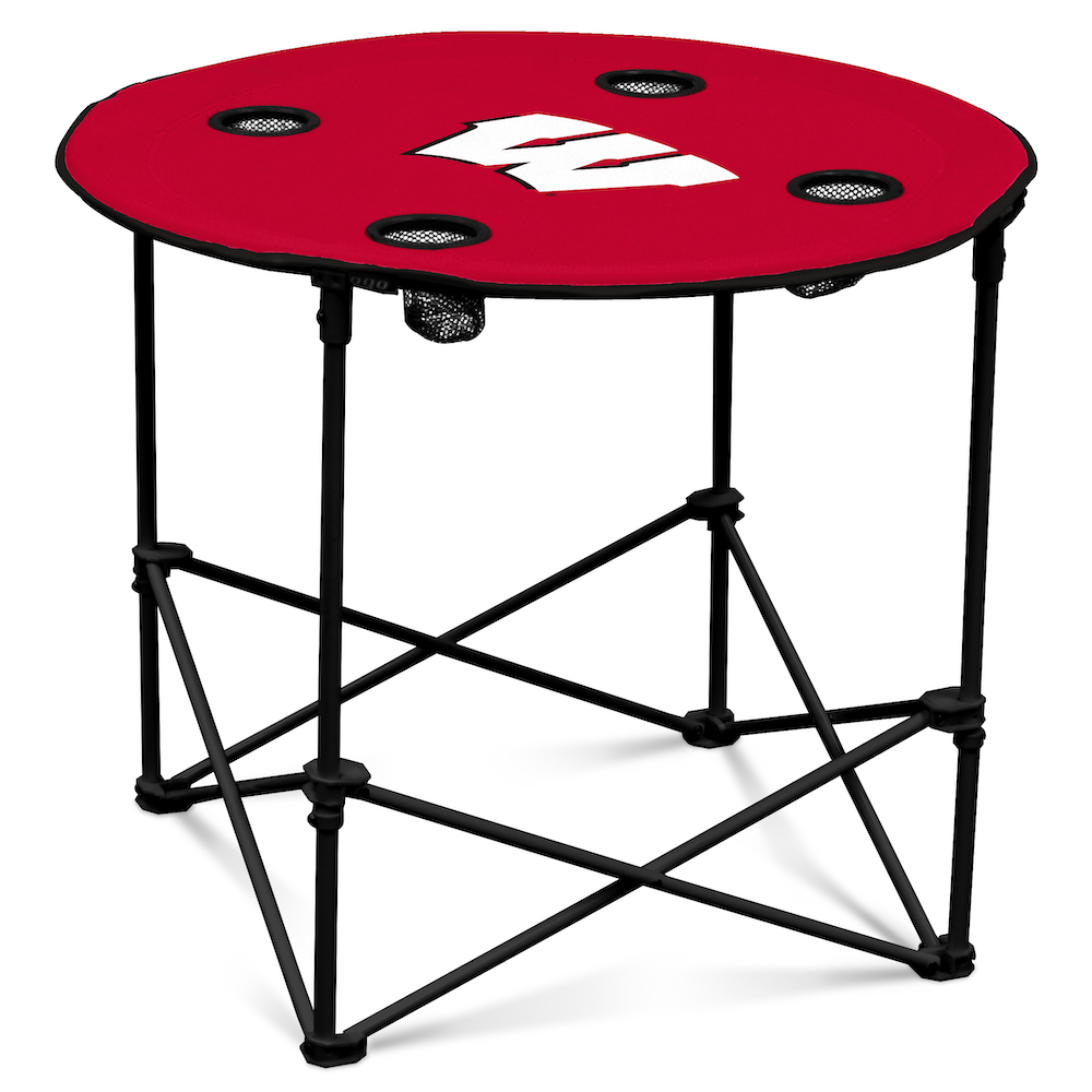 Wisconsin Badgers Round Tailgate Table