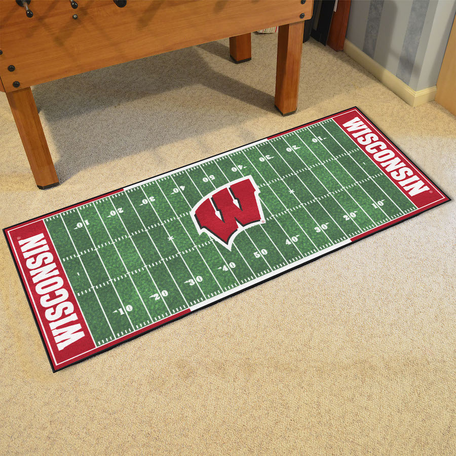 Wisconsin Badgers 30 x 72 Football Field Carpet Runner