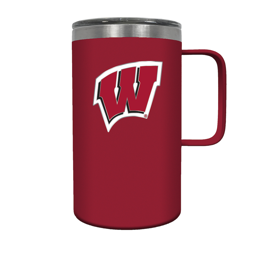 Wisconsin Badgers 18 oz HUSTLE Travel Mug - Team Color