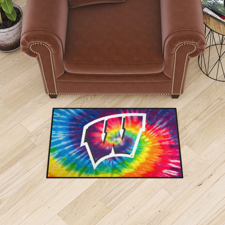 Wisconsin Badgers TIE-DIE 20 x 30 Starter Floor Mat