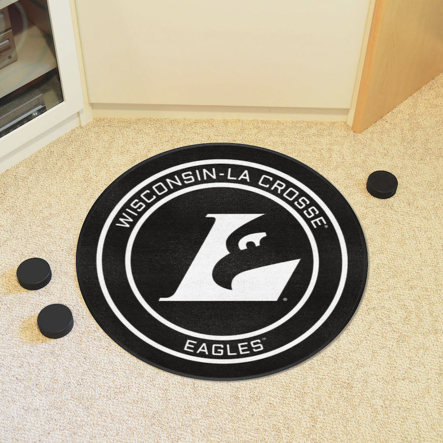 Wisconsin LaCrosse Eagles Round Hockey Puck Mat