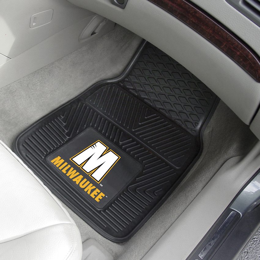 Wisconsin Milwaukee Panthers Car Floor Mats 18 x 27 Heavy Duty Vinyl Pair