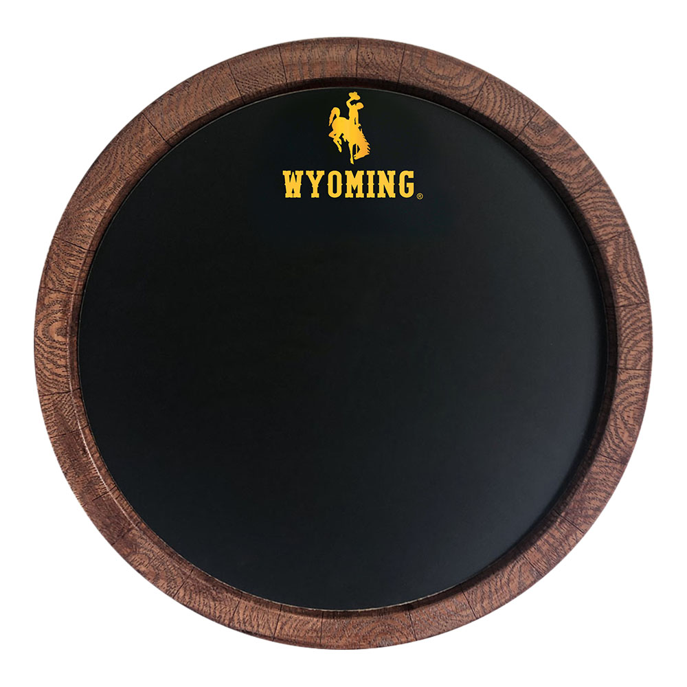 Wyoming Cowboys Chalkboard FAUX Barrel Top Sign