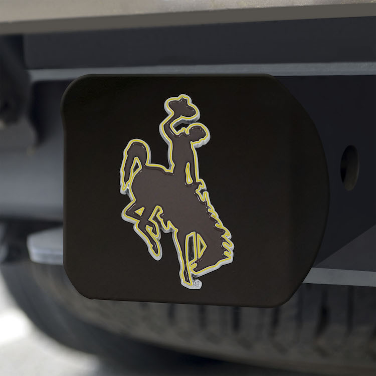 Wyoming Cowboys Black and Color Trailer Hitch Cover