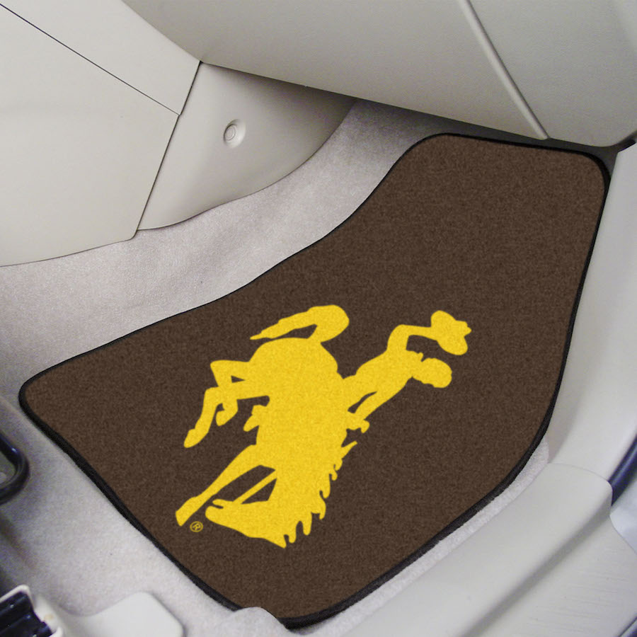 Wyoming Cowboys Car Floor Mats 18 x 27 Carpeted-Pair