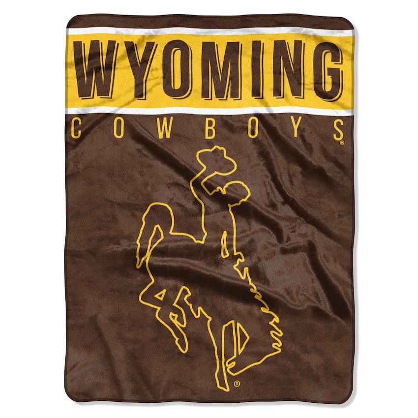 Wyoming Cowboys Large Plush Fleece OVERTIME 60 x 80 Blanket