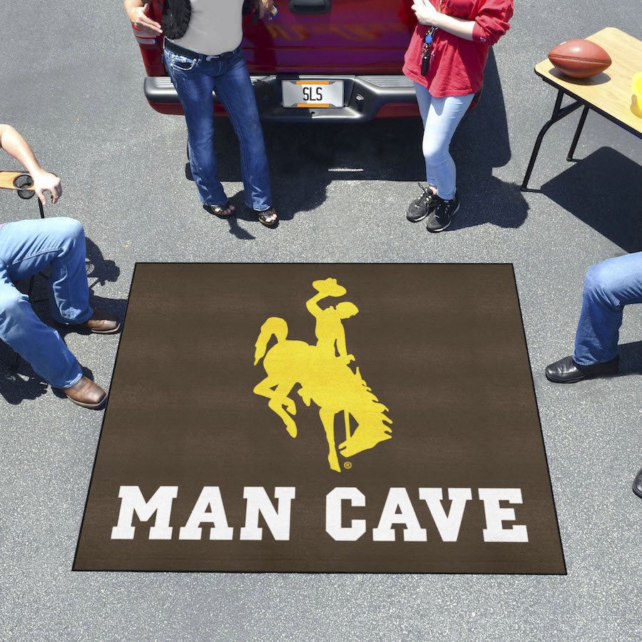 Wyoming Cowboys MAN CAVE TAILGATER 60 x 72 Rug