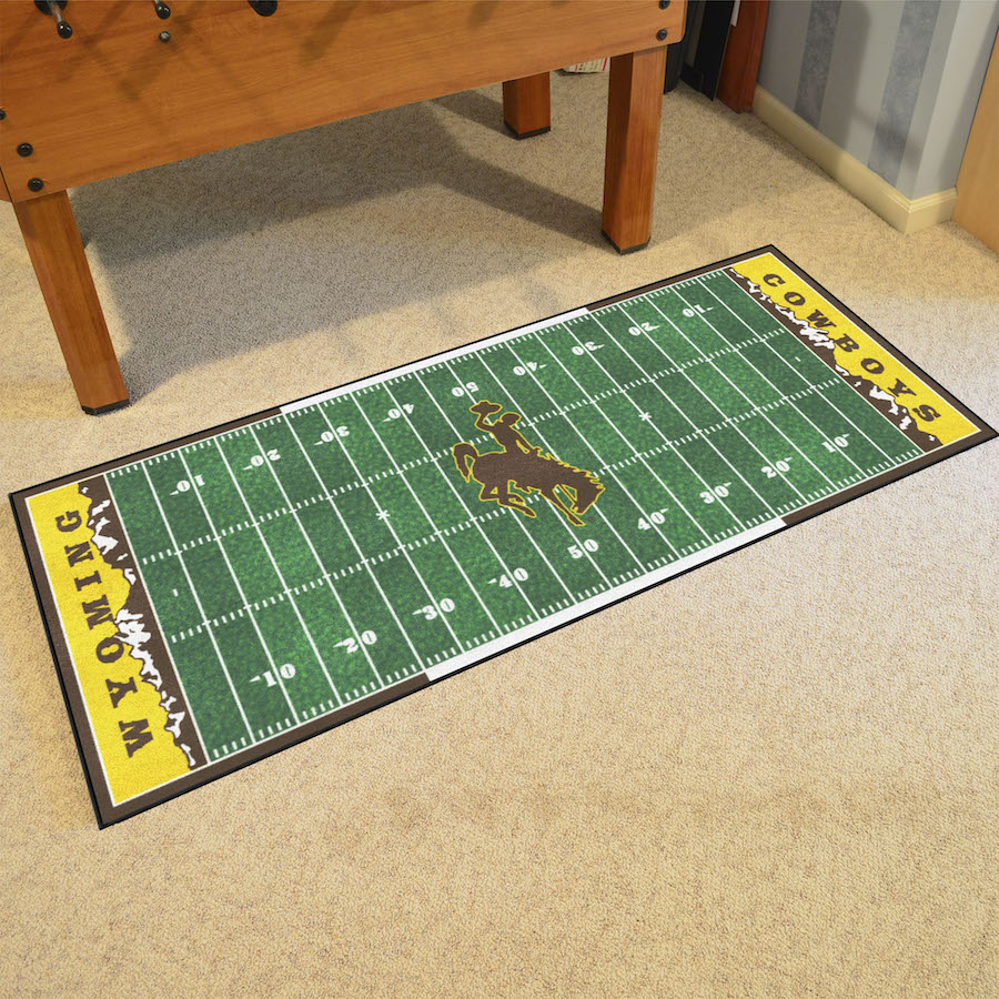 Wyoming Cowboys 30 x 72 Football Field Carpet Runner