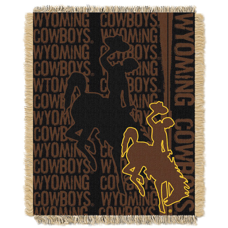 Wyoming Cowboys Double Play Tapestry Blanket 48 x 60