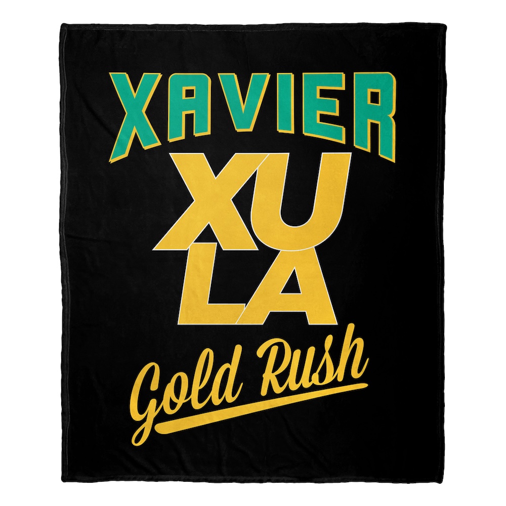 Xavier Louisiana Gold Rush ALUMNI Silk Touch Throw Blanket 50 x 60 inch