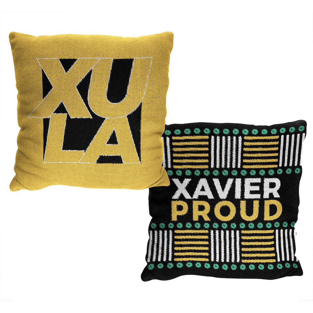 Xavier Louisiana Gold Rush HOMAGE Double Sided INVERT Woven Pillow