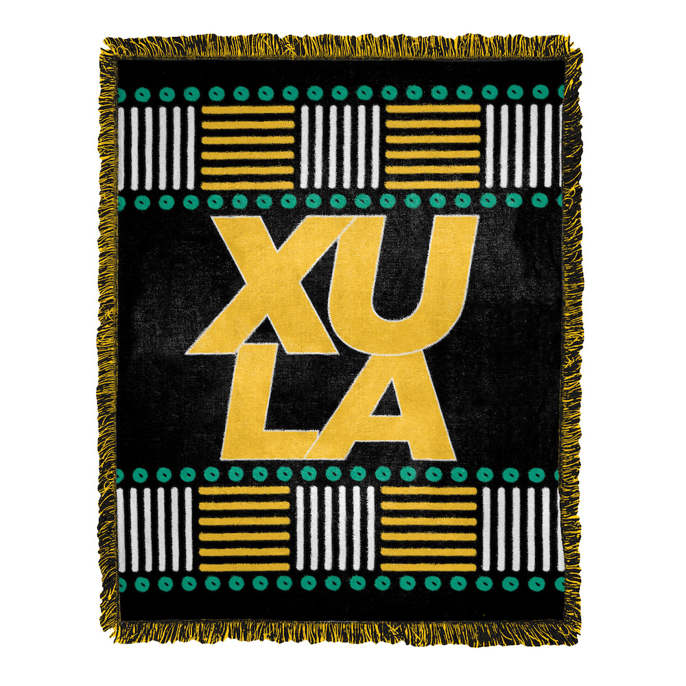 Xavier Louisiana Gold Rush HOMAGE Jacquard Throw Blanket 48 x 60