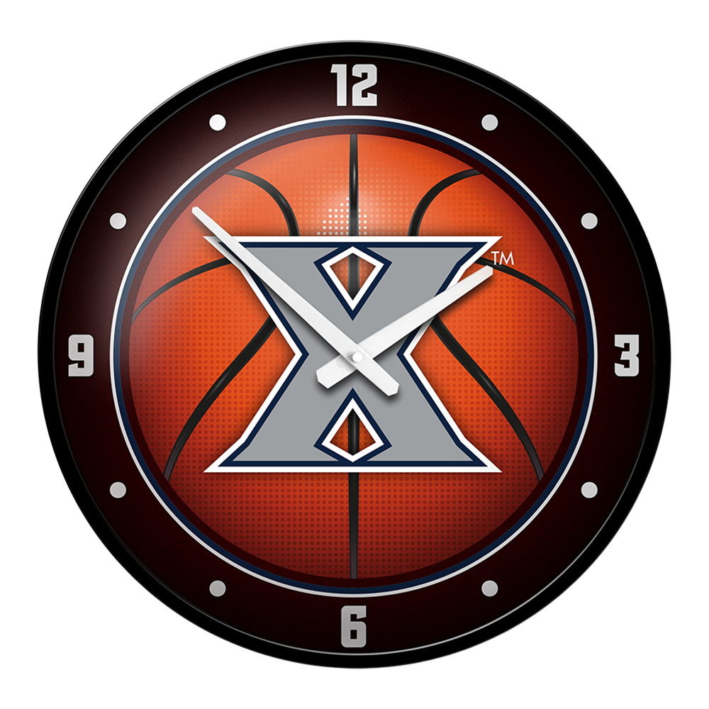 Xavier Musketeers Modern Disc BASKETBALL Wall Clock