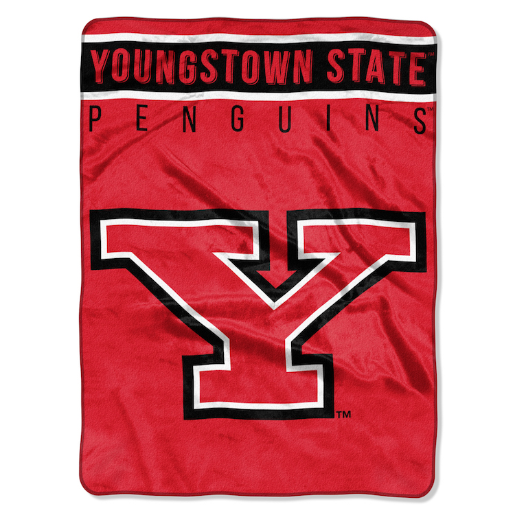 Youngstown State Penguins Large Plush Fleece OVERTIME 60 x 80 Blanket