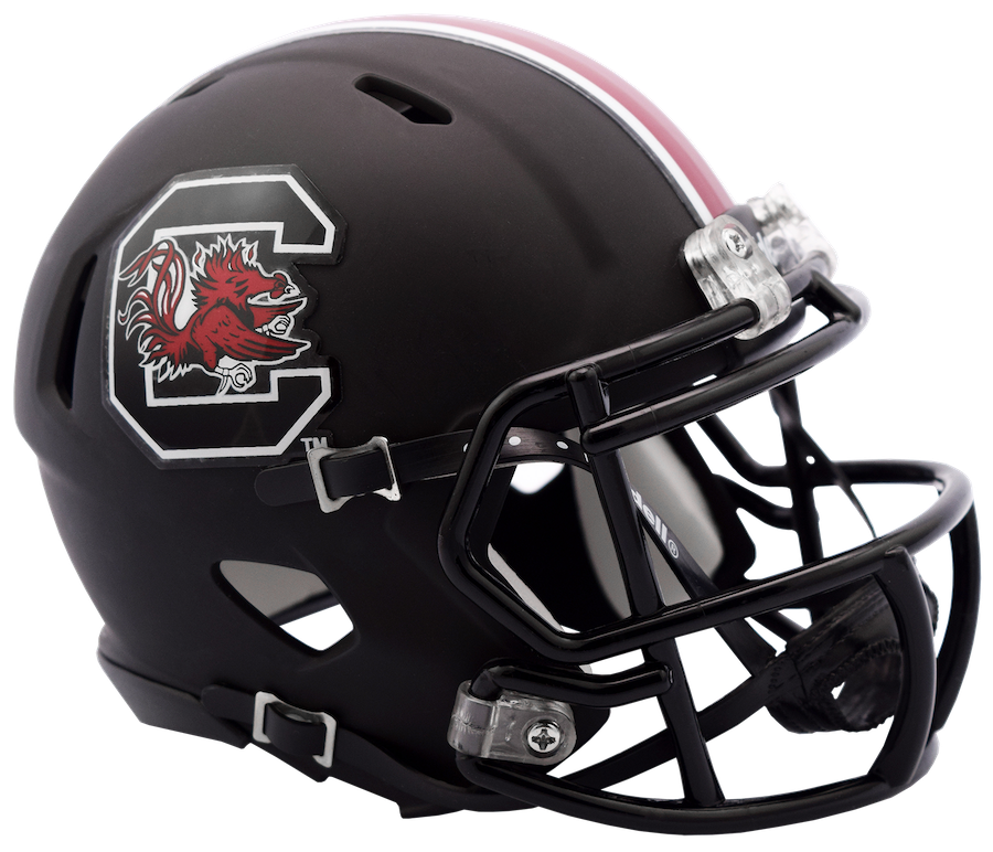 South Carolina Gamecocks NCAA Mini SPEED Helmet by Riddell - MATTE BLACK