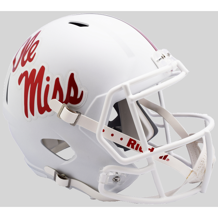 Mississippi Rebels SPEED Replica Football Helmet - WHITE