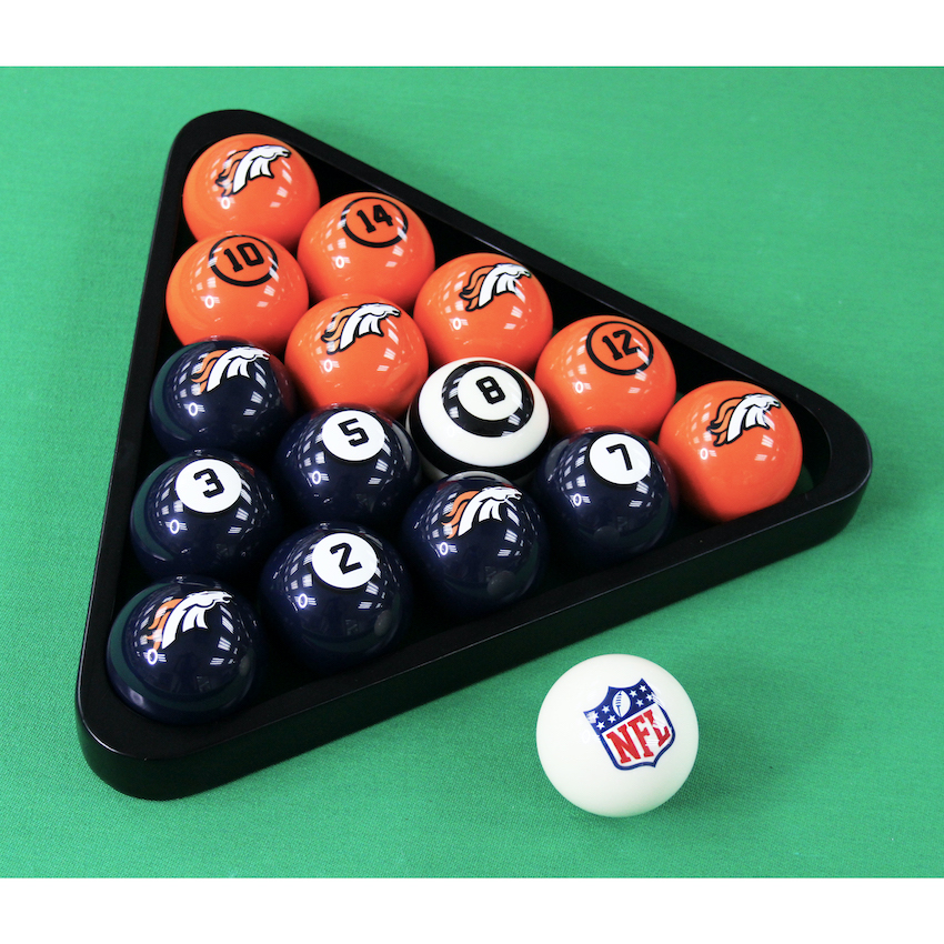 Denver Broncos Billiard Ball Set with Numbers