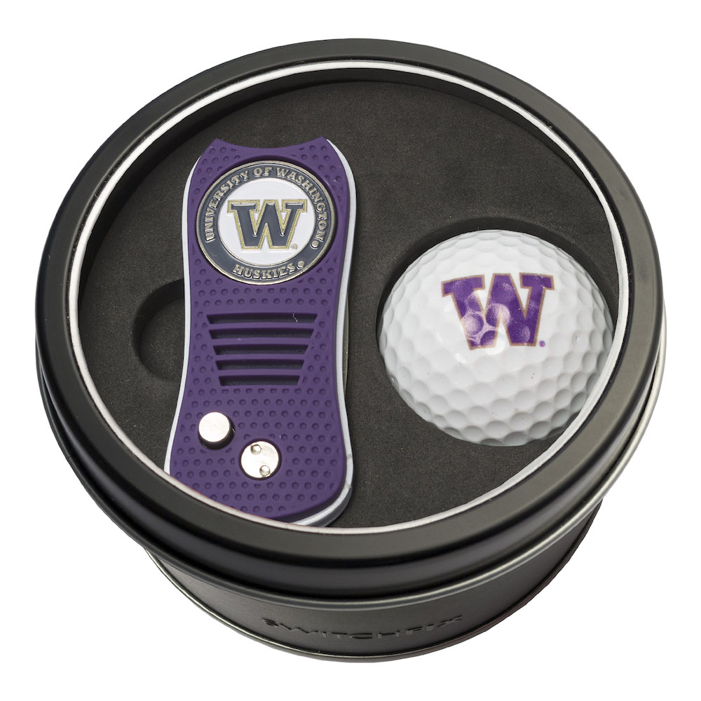 Washington Huskies Switchblade Divot Tool and Golf Ball Gift Pack